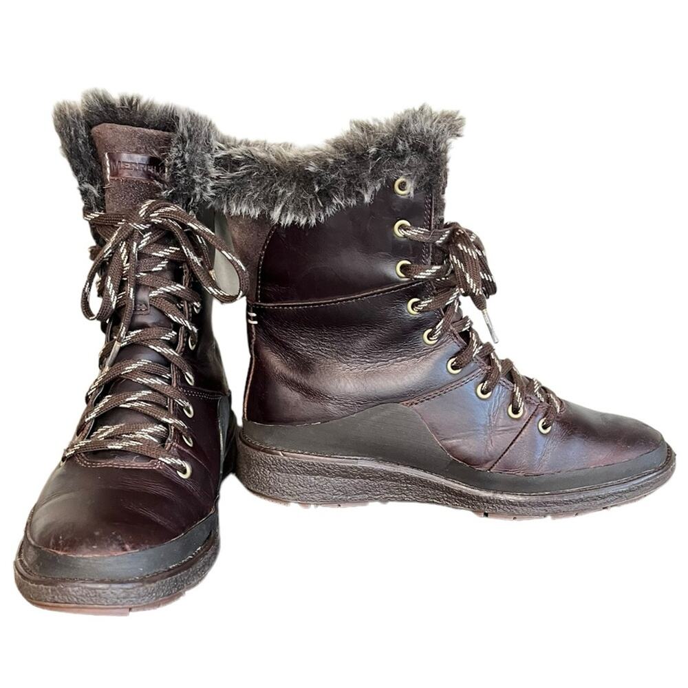 NWOT MERRELL Null Tremblant‎ Ezra Lace Waterproof Ice+ Vibram Women's Size 7